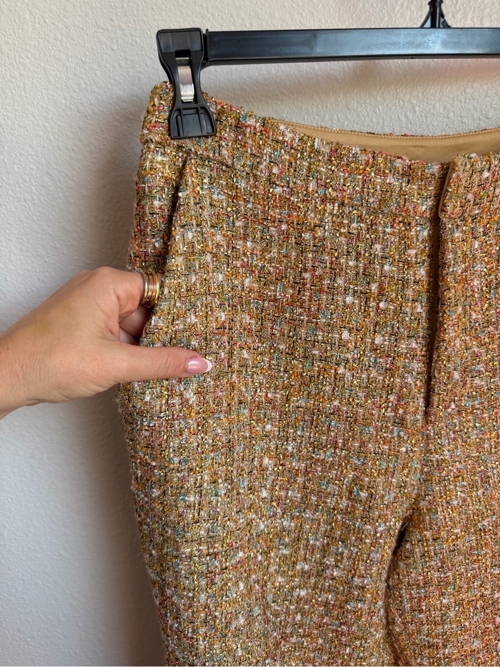 NWT Mestiza New York Theo Bell Bottom Tweed Pants Sz 6 - Picture 11 of 15
